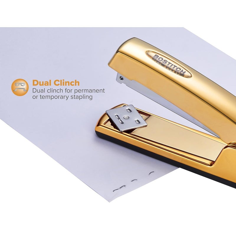 Bostitch Office Professional Metal Executive Stapler, 20 Sheet Capacity, Gold Chrome (B5000-GOLD) - Image 4